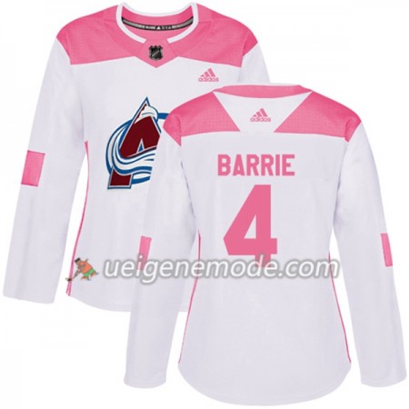 Dame Eishockey Colorado Avalanche Trikot Tyson Barrie 4 Adidas 2017-2018 Weiß Pink Fashion Authentic